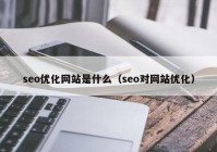 seo优化网站是什么（seo对网站优化）